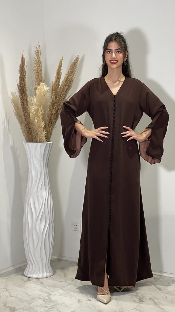 Inaya Marron foncé / rose poudré